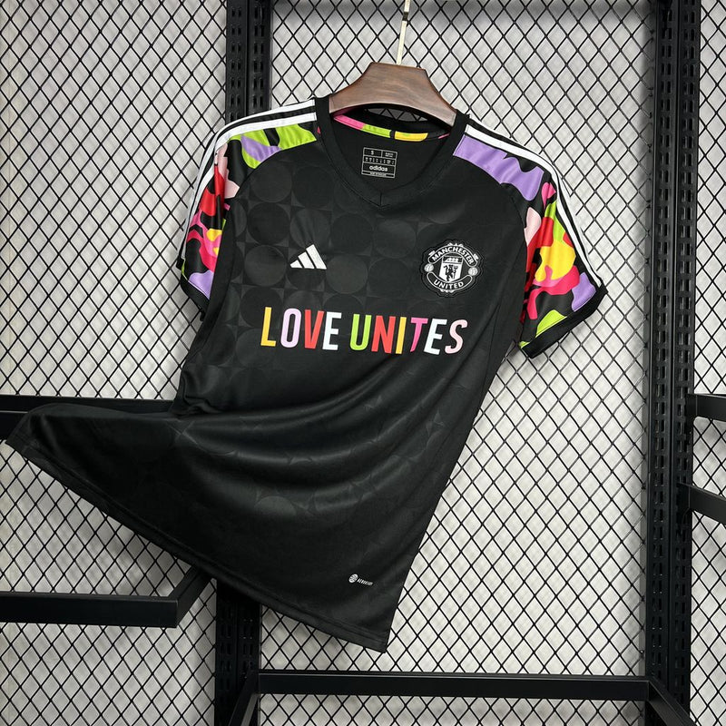 Camisa Manchester United  24/25 Adidas - Pré Jogo - Preto