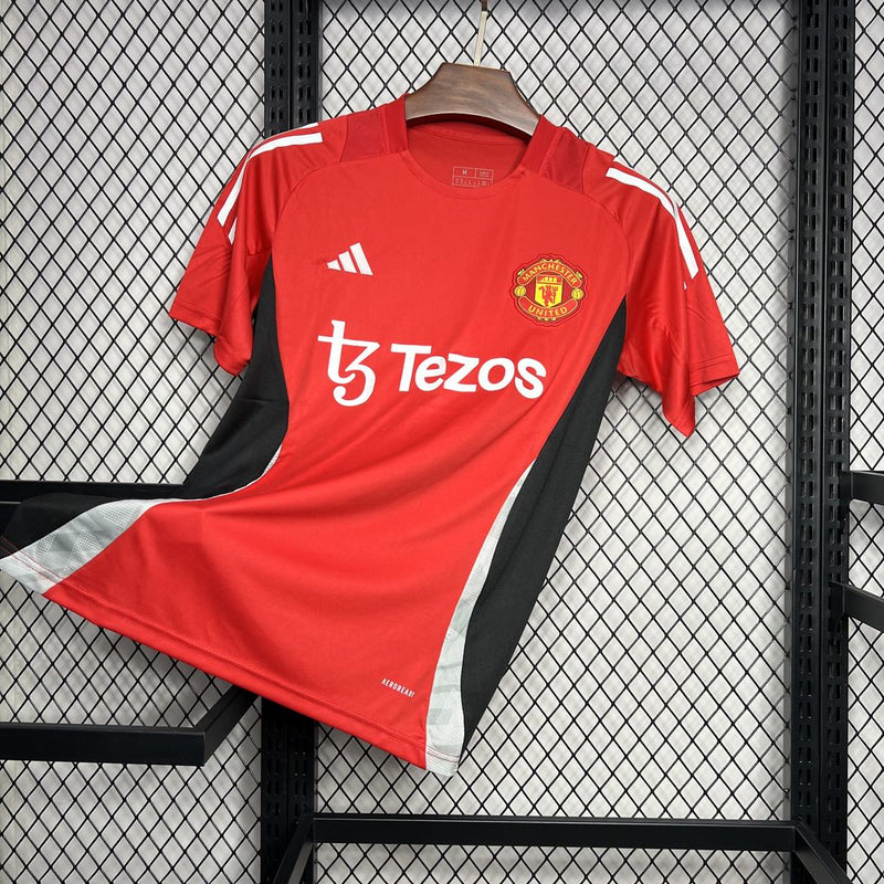 Camisa Manchester United  24/25 Adidas - Pré Jogo - Vermelho