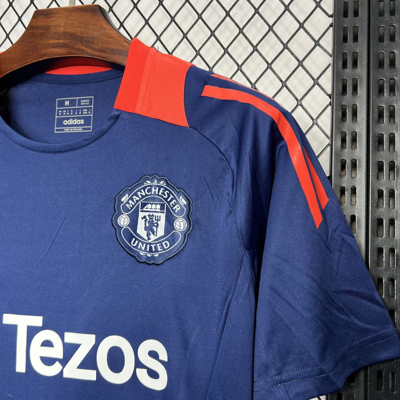 Camisa Manchester United  24/25 Adidas - Pré Jogo Dark blue