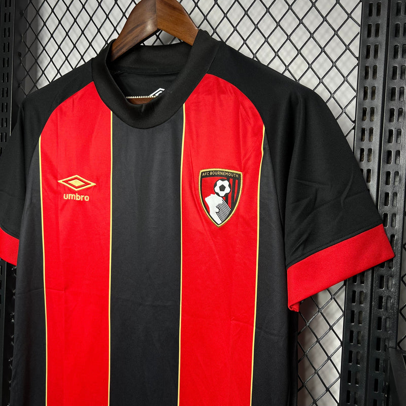 Camisa Bournemouth F.C I 24/25 - Umbro - Vermelho e preto