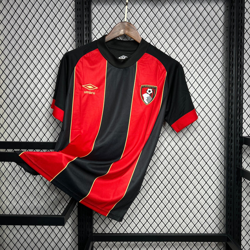 Camisa Bournemouth F.C I 24/25 - Umbro - Vermelho e preto