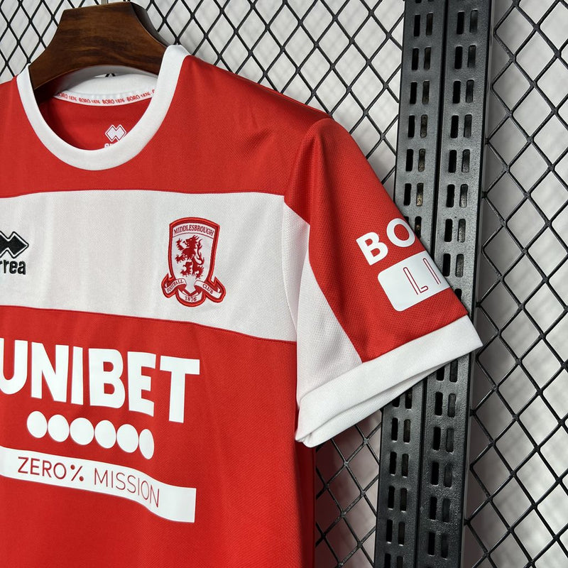 Camisa Middlesbrough I 24/25 Errea - Vermelho