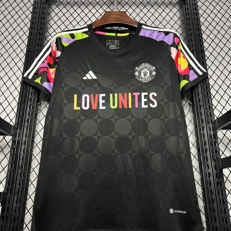 Camisa Manchester United  24/25 Adidas - Pré Jogo - Preto